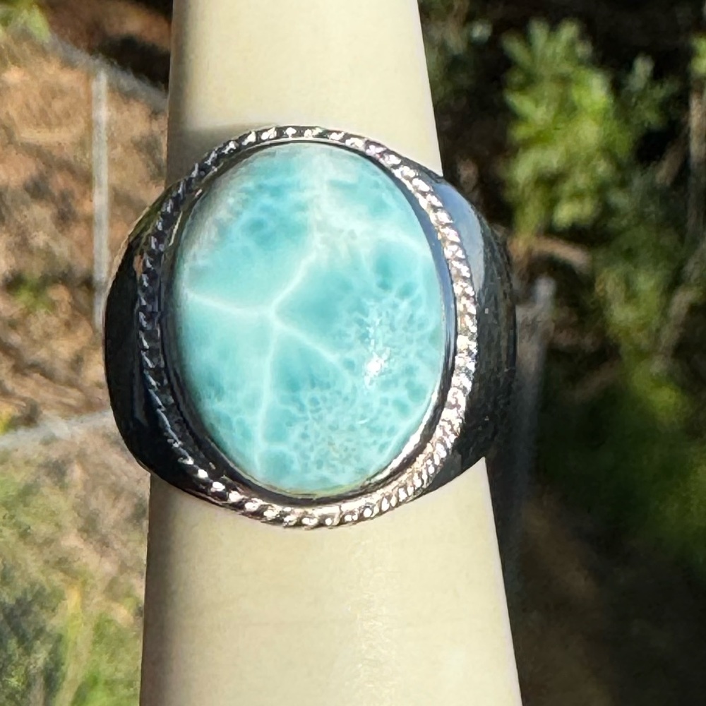 925 Larimar Chunky Ring